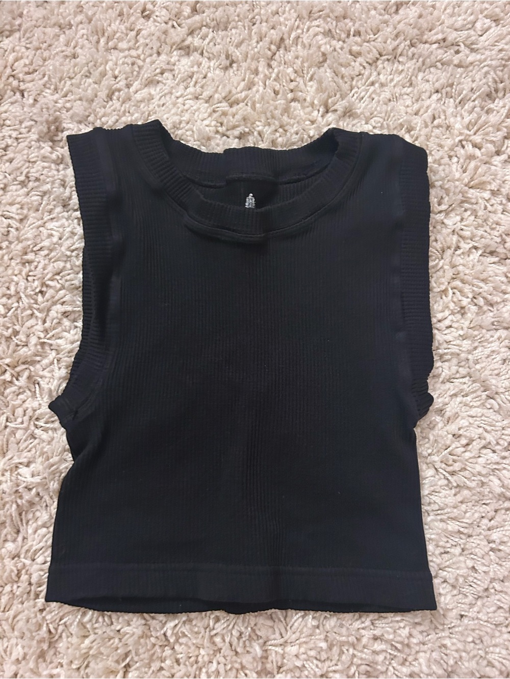 Fp Movement Black Ribbed Muscle Tank